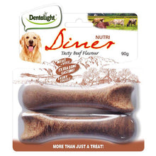 Load image into Gallery viewer, Dentalight 8278 4.5" Nutri Diner Tasty Beef Dog Bone 2pcs 90g (2 Packs) - All Goodies for Your Pet