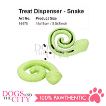 Load image into Gallery viewer, PAWISE 14475 Treat Dispenser for Pets - Coiled Rubber Toy Snake Design for Dog 14x18cm