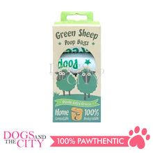 Load image into Gallery viewer, GKDC12 Green Sheep Compostable Pet Poop Bags 100% Biodegradable 4 Rolls for Dog - Dogs And The City Online