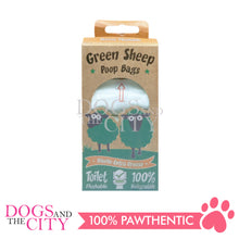 Load image into Gallery viewer, GKDC13 Green Sheep Flushable Pet Poop Bags 4rolls - Dogs And The City Online