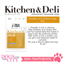 Load image into Gallery viewer, VET'S LABO 16923 Kitchen &amp; Deli Chicken &amp; Pumpkin Soup for Dogs Japanese Pet Food 80g