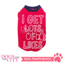 Load image into Gallery viewer, DOGGIESTAR I Get Lots of Likes - Red Pet Shirt - Dogs And The City Online
