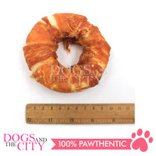 Load image into Gallery viewer, PETTO BAKE ARTISAN DOG TREATS Rawhide Donut Wraps with Chicken 70g - Dogs And The City Online