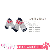 Load image into Gallery viewer, PAWISE 12996 Anti Slip Knit Pet Dog Socks Stripes Extra Small 4pc/pack for Dog