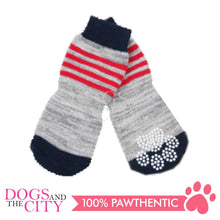 Load image into Gallery viewer, PAWISE 12996 Anti Slip Knit Pet Dog Socks Stripes Extra Small 4pc/pack for Dog