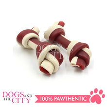 Load image into Gallery viewer, KIND REWARDS 9899-24 No Hide Bones 4" Chicken Flavor 100% Rawhide Free With Real Chicken Treats Inside Medium 66g