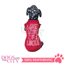Load image into Gallery viewer, DOGGIESTAR I Get Lots of Likes - Red Pet Shirt - Dogs And The City Online