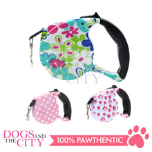 Load image into Gallery viewer, DGZ189 Printed Pet Auto Retractable Dog Leash Tape Tangle Free 5 meters Up to 33lbs Random Design