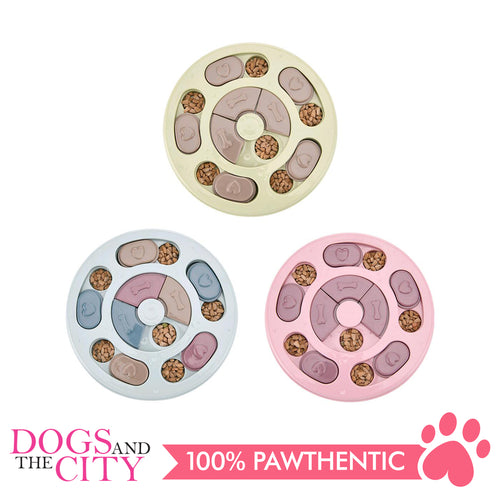 DGZ WO-229 Interactive Dog Puzzle Toys, Treat Dispenser for Small Dogs Training Playing, Colorful Design Slow Feeder to Aid Pets Digestion 24cm