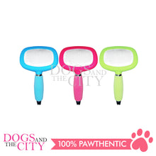 Load image into Gallery viewer, DGZ LG319 Small Slicker Pet Brush with Silicone Handle Dog 10cm for Dog and Cat