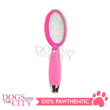 Load image into Gallery viewer, DGZ LG329 Single Brush with Silicone Handle Medium for Dog and Cat 12CM
