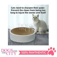 Load image into Gallery viewer, MRCT Compass Pets Corrugated Cat Scratch Pad Furniture Scratcher Inner Core LARGE WHITE 40x40x10cm - Dogs And The City Online