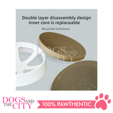 Load image into Gallery viewer, MRCT Compass Pets Corrugated Cat Scratch Replacement Pad Scratcher Inner Core LARGE 40x40x10cm - Dogs And The City Online