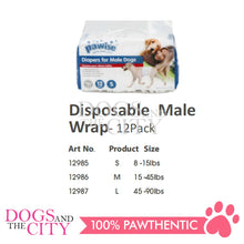 Load image into Gallery viewer, PAWISE  12985 Black Disposible Male Wrap Small  8-15 lbs 12pcs/pack - Dogs And The City Online