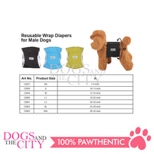 Load image into Gallery viewer, Pawise 12963 Premium Reusable Wrap Diapers for Male Dogs - XXL 3pcs/pack