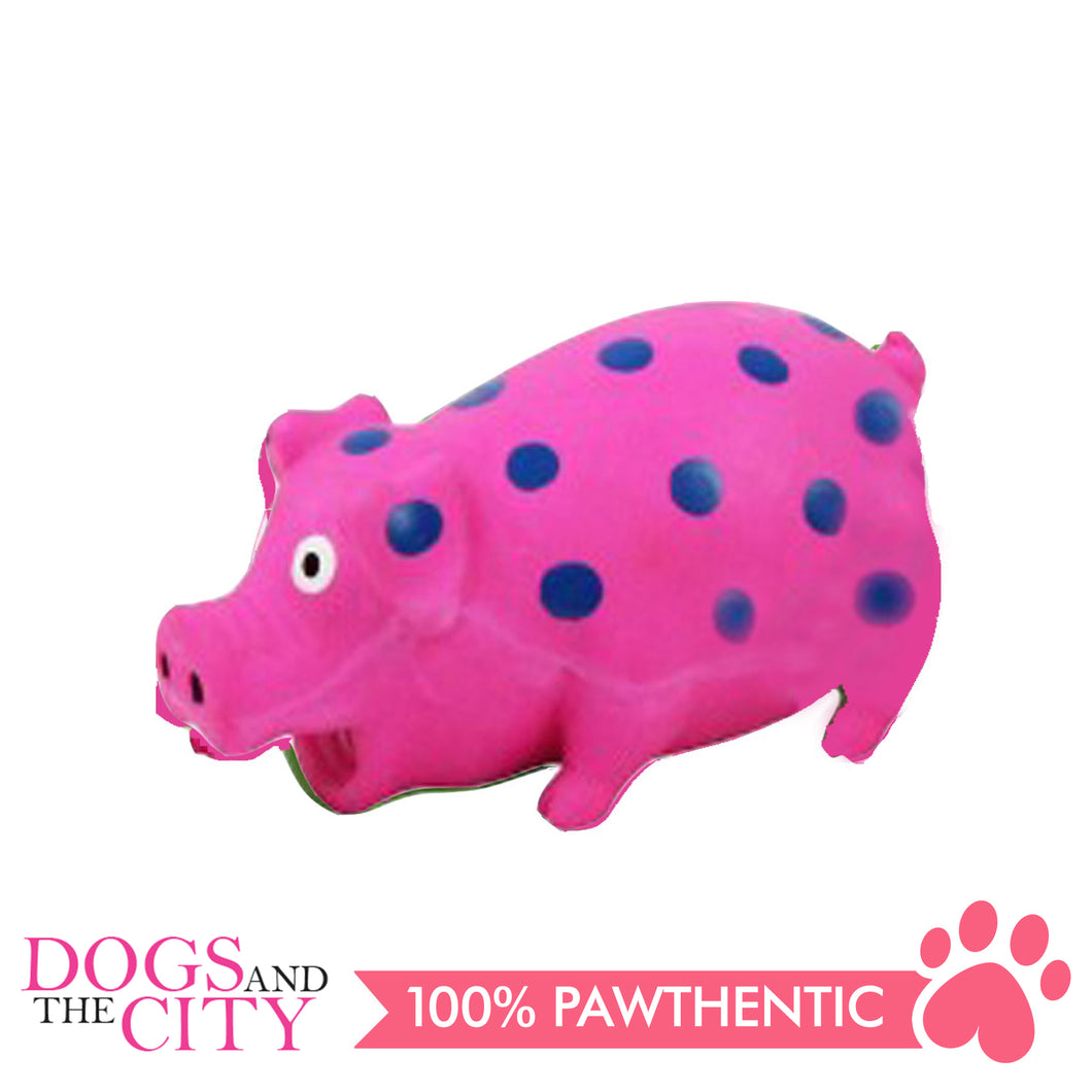 Pawise 14039 Latex Polka Pig Dog Toy 1pc 18x9x7.5cm - All Goodies for Your Pet
