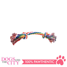 Load image into Gallery viewer, Pawise 14884 7" Rope Bone w/2 Knots Multi Color Dog Toy - All Goodies for Your Pet